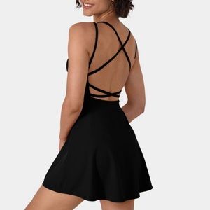 HALARA Everyday Crisscross Backless Flared Dress
